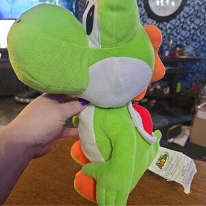 youshi‎ mario brothers plush with pouch under his shell collectiors